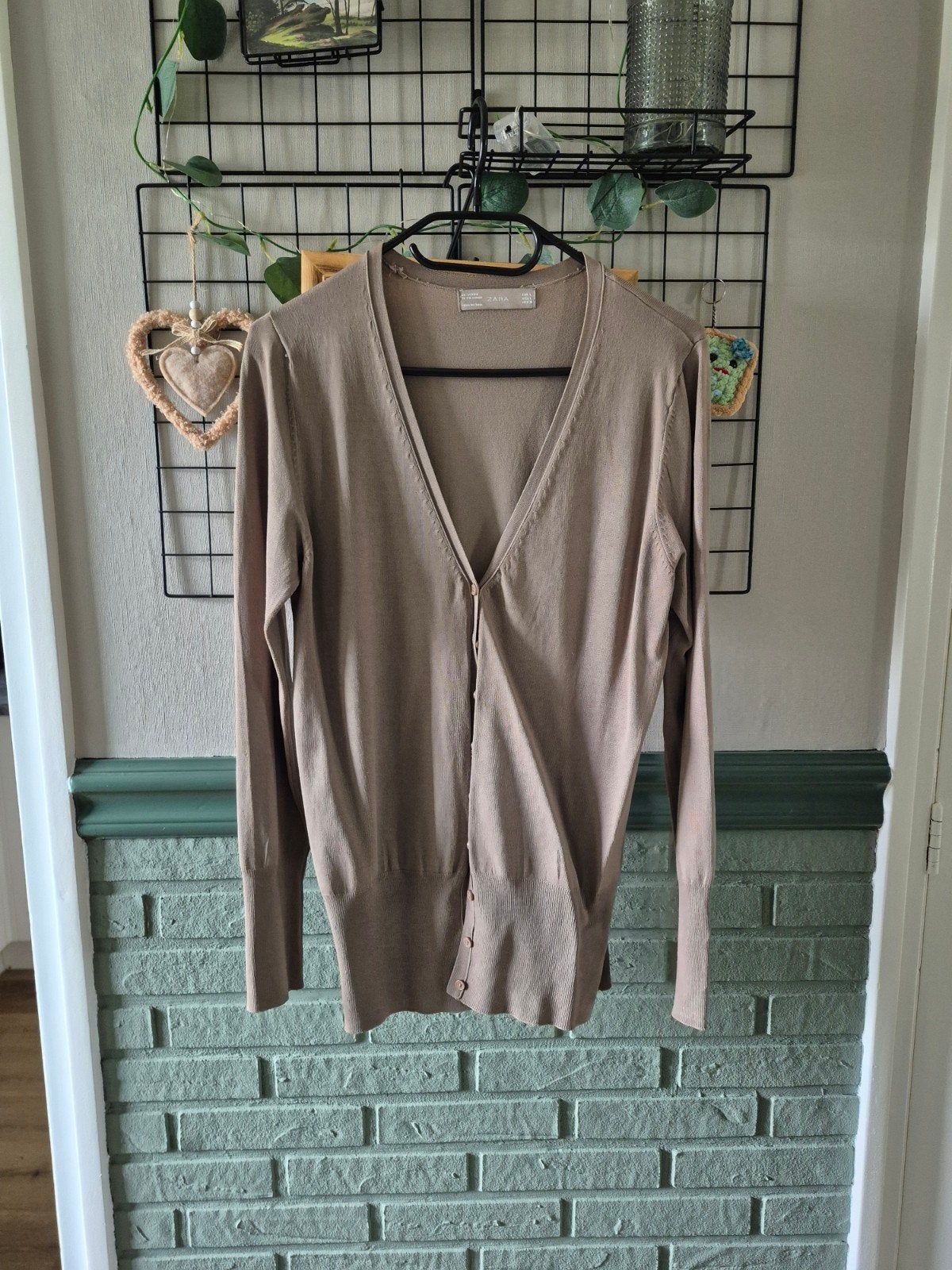 Zara vest maat L, Ophalen of Verzenden, Zo goed als nieuw, Maat 42/44 (L), Beige