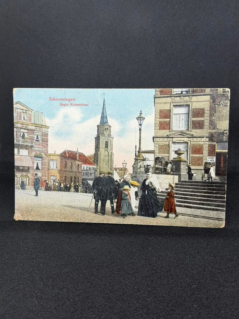 Ansichtkaart Scheveningen Begin Keizerstraat gelopen 1920, Ophalen of Verzenden, Voor 1920, Gelopen, Zuid-Holland