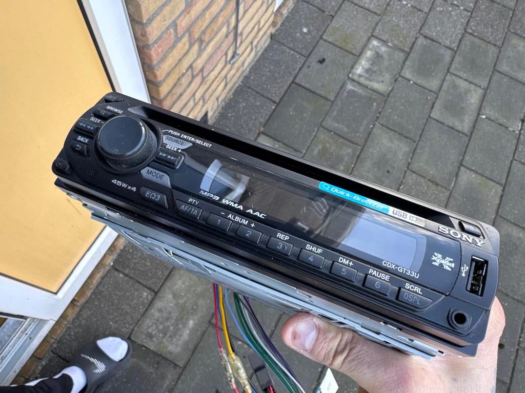 Sony CDX-GT33U Autoradio met USB en AUX, Ophalen of Verzenden, Gebruikt