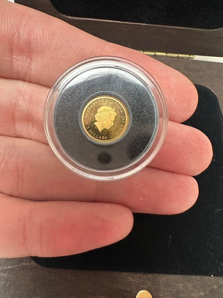 Gouden 5 Dollars munt Cook Islands 1/100 oz Proof, Overige landen, Losse munt, Goud, Overige waardes