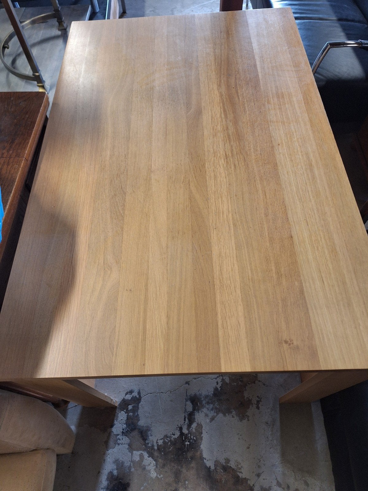 Eiken eettafel, Ophalen, Gebruikt, 100 tot 150 cm, Eikenhout