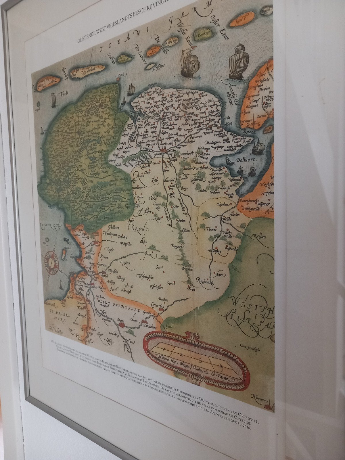 oude plaat van Fryslan, Boeken, Atlassen en Landkaarten, Landkaart, 1800 tot 2000, Nederland, Ophalen