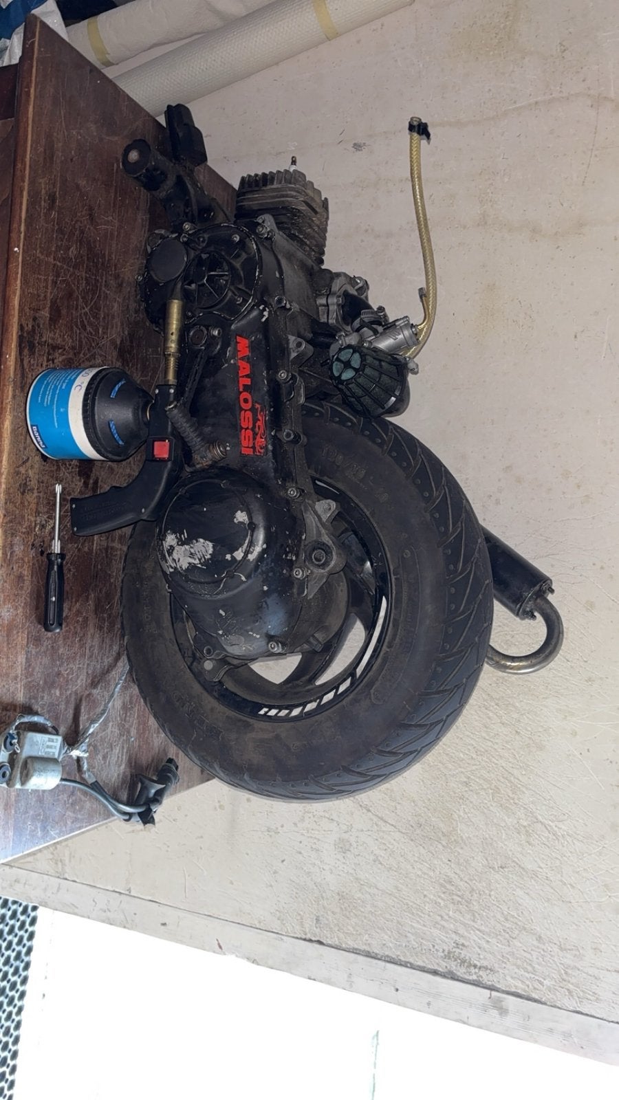 Typhoon 70cc blok met terugloop + Sito Plus uitlaat, Ophalen of Verzenden, Gebruikt, Blok, Piaggio