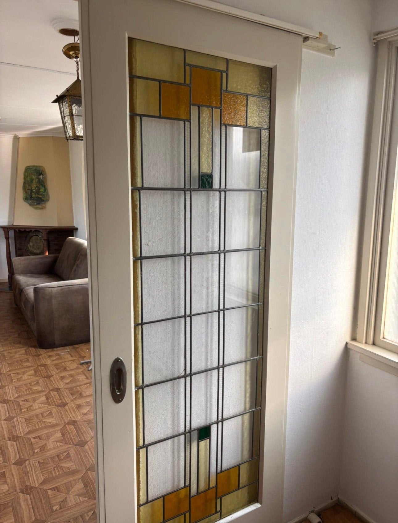 Glas in lood deur, Ophalen of Verzenden
