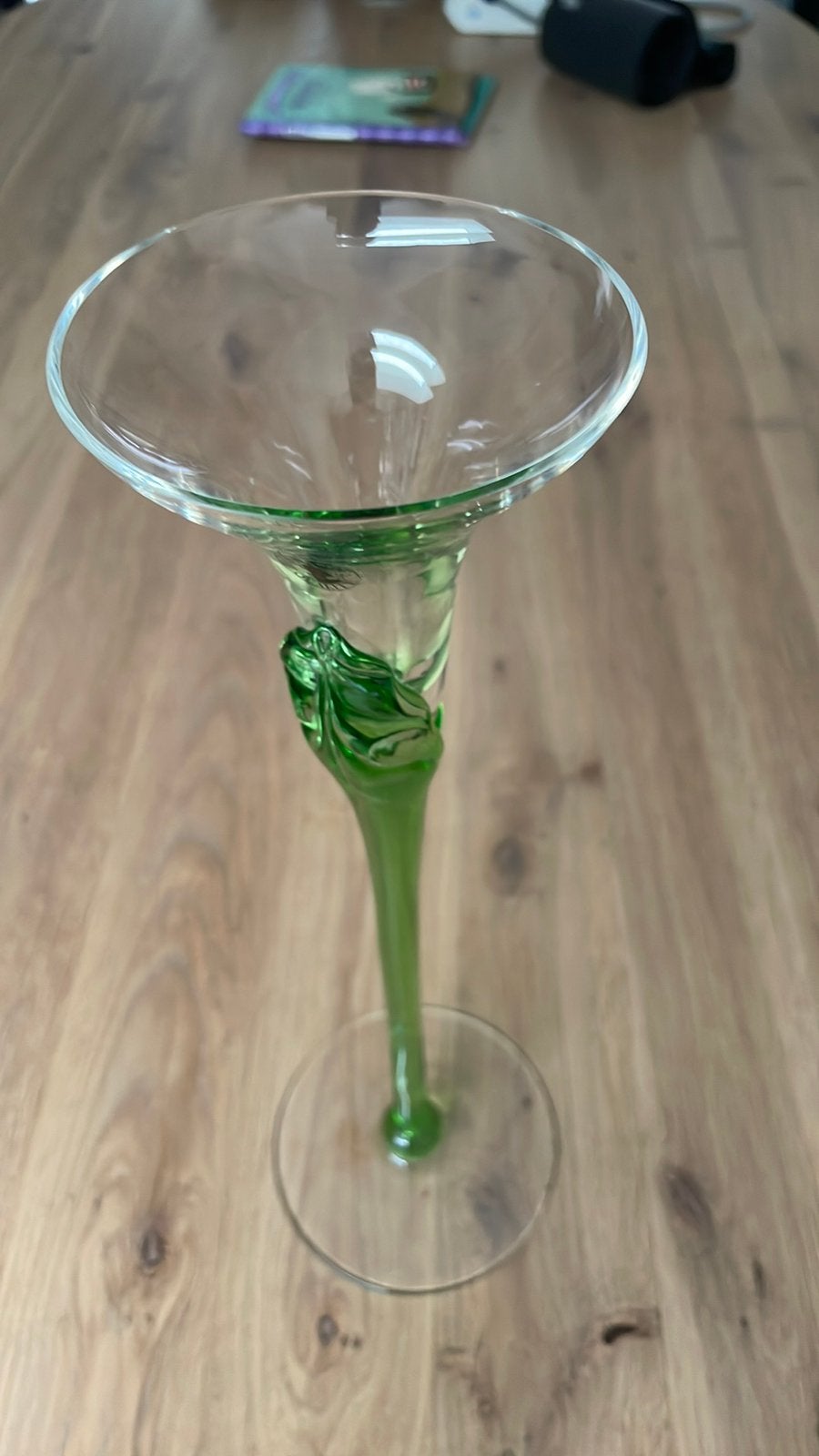 Vintage IKEA Handgemaakte Kandelaar – Mondgeblazen Glas, Ophalen of Verzenden