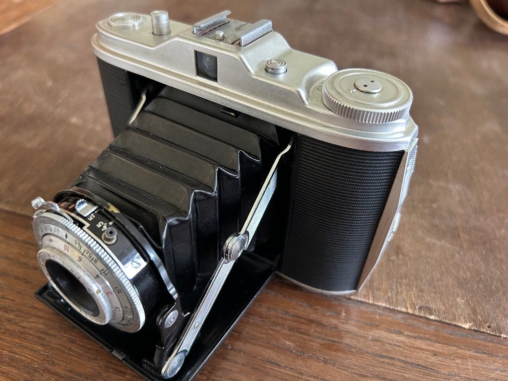 Agfa Isolette opvouwbare camera - Vintage, Ophalen of Verzenden, Gebruikt, Compact, Overige Merken