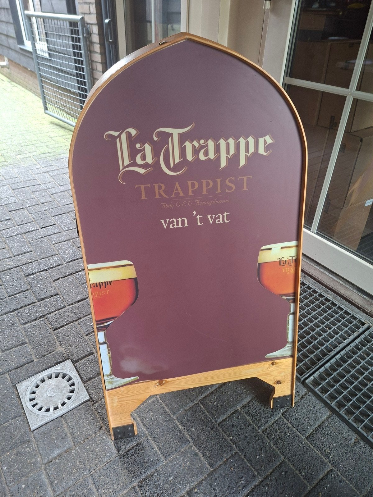La Trappe Trappisten Bier Bord - Reclamebord, Ophalen, Gebruikt, Reclamebord, Plaat of Schild, La Trappe