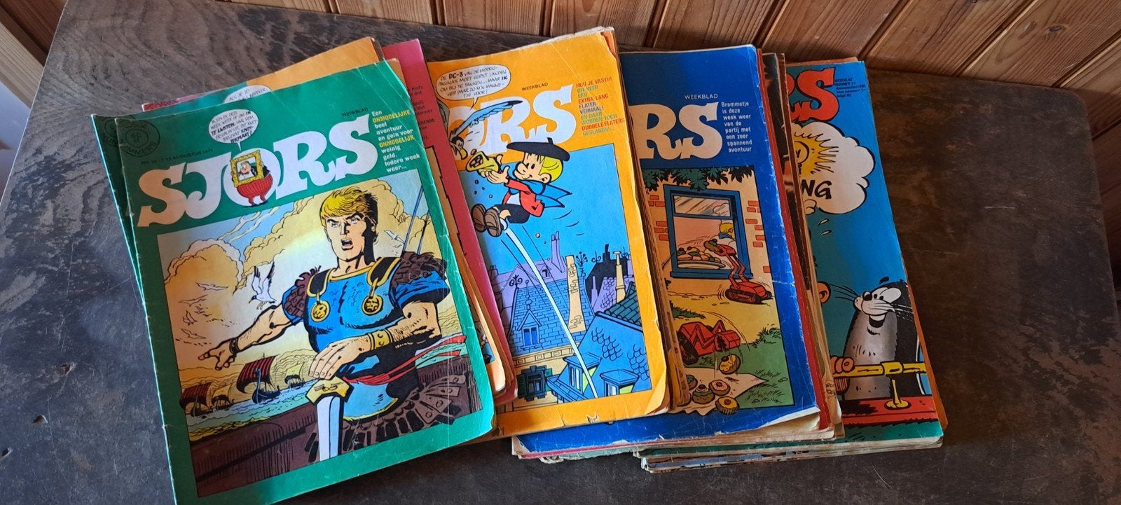 weekblad Sjors, 1971 - 1975, Meerdere comics, Ophalen of Verzenden, Gelezen, Europa