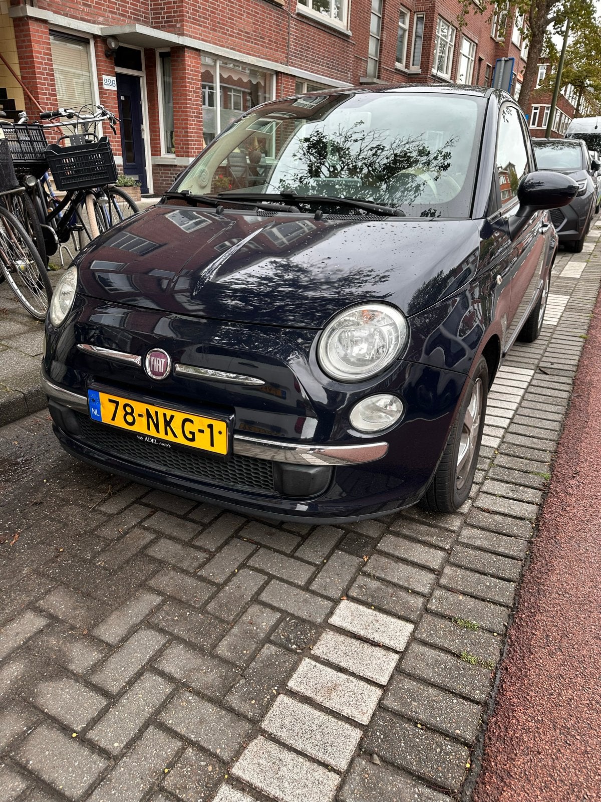 Fiat 500 1.2 AUT 2010 Blauw 186000 km, 1242 cc, 4 cilinders, Origineel Nederlands, Particulier