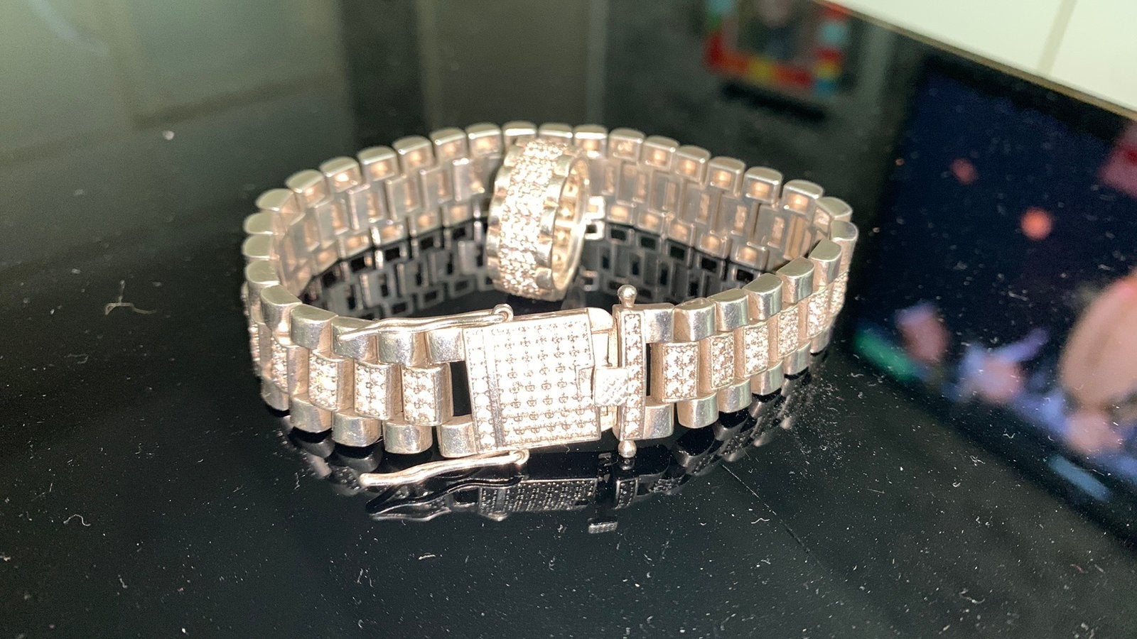 Rolex armband 925 1e gehalte zilver, Ophalen of Verzenden, Zo goed als nieuw, Zilver