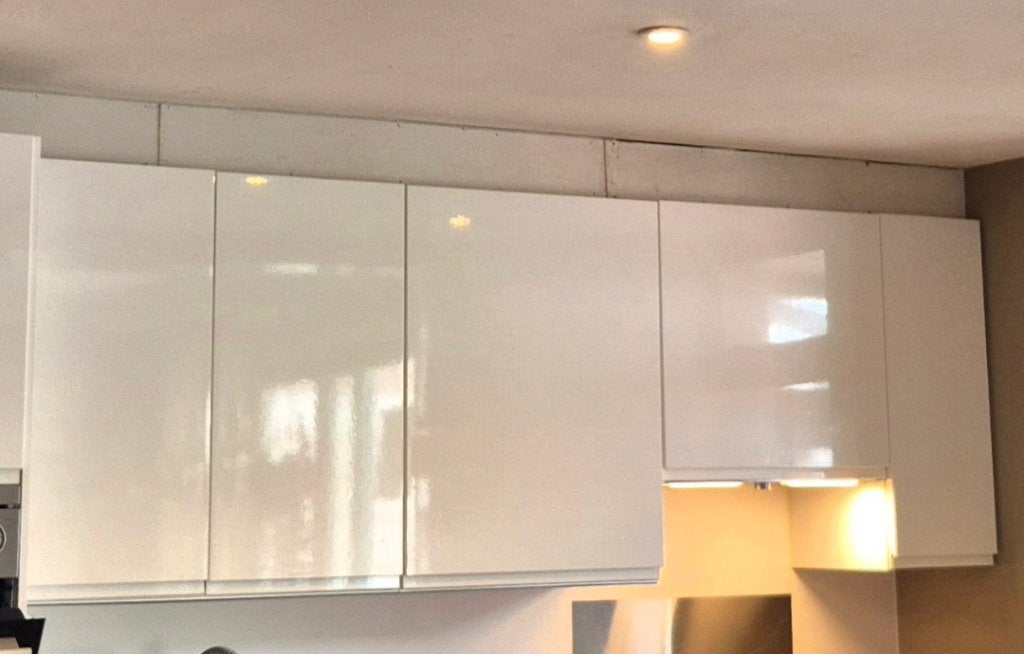 IKEA VOXTORP hoogglans witte keukenfronten – 5 deuren, Huis en Inrichting, Keuken | Keukenelementen, Ophalen, Gebruikt, Wit, 50 tot 100 cm