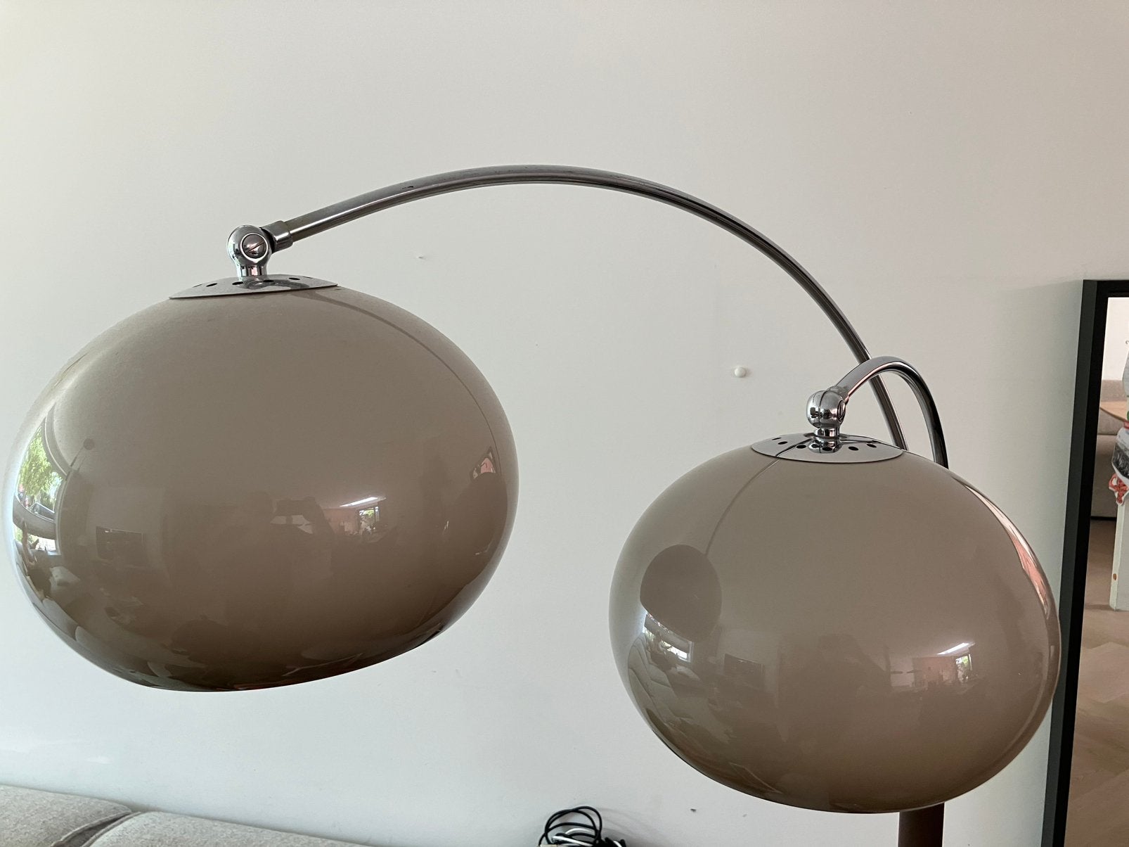 Dijkstra Double Arc Mushroom Vloerlamp, Ophalen, Gebruikt, E27 (groot), Metaal
