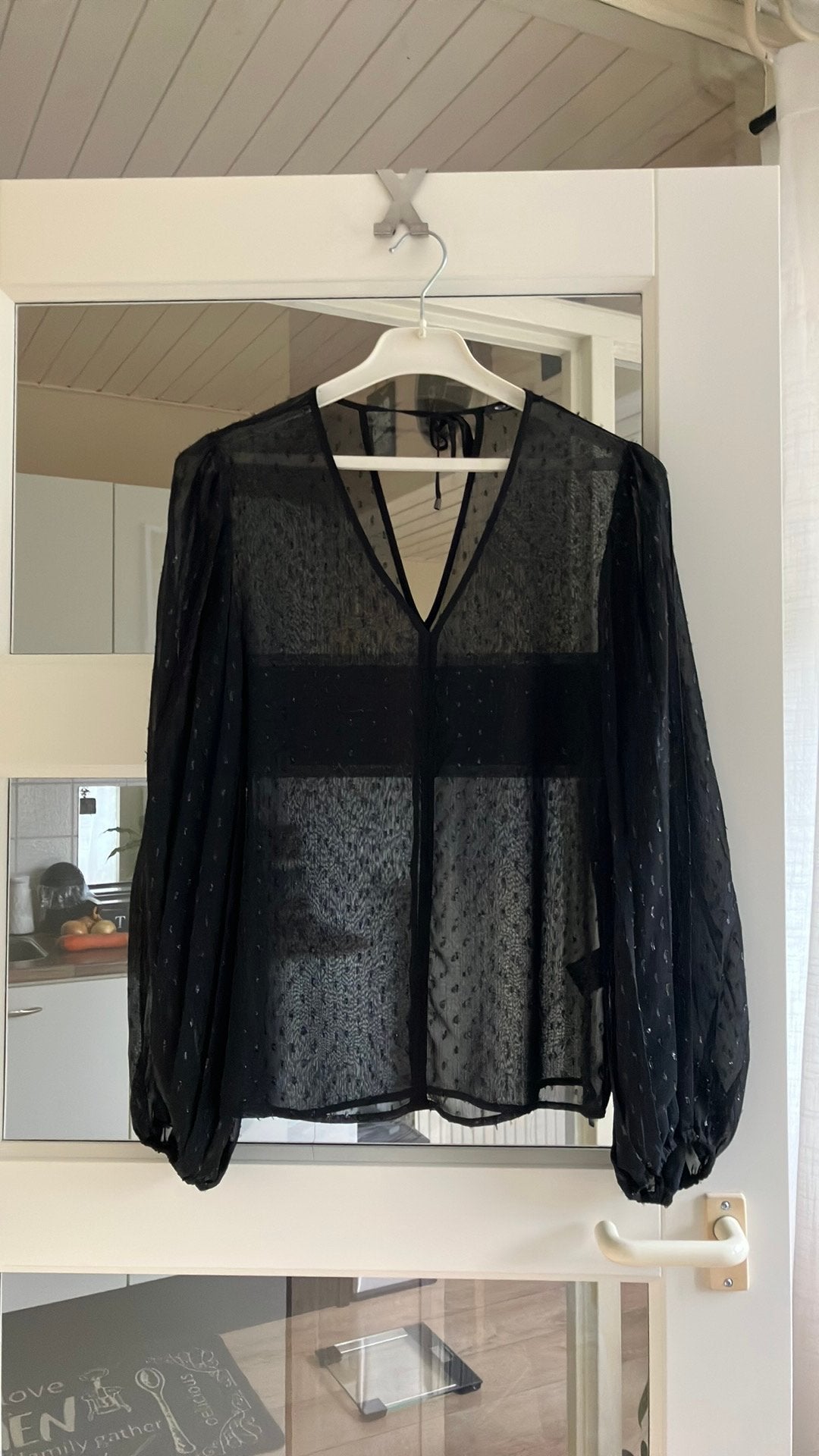 Expresso mooi zwart voile blousje mt 38, Kleding | Dames, Ophalen of Verzenden, Zo goed als nieuw, Maat 38/40 (M), Zwart