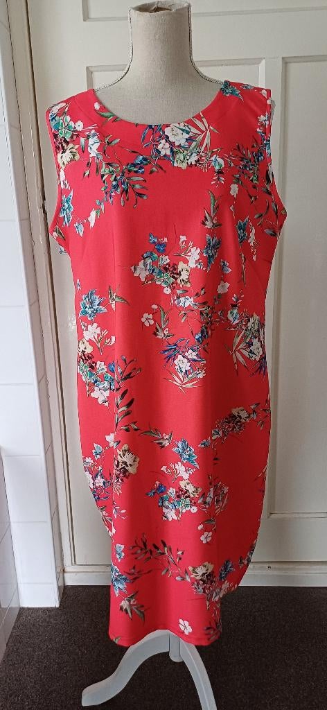 Mooi rood bloemen jurkje van OPHILIA   maat 3   (XXL), Kleding | Dames, Verzenden, Maat 46/48 (XL) of groter, Zo goed als nieuw