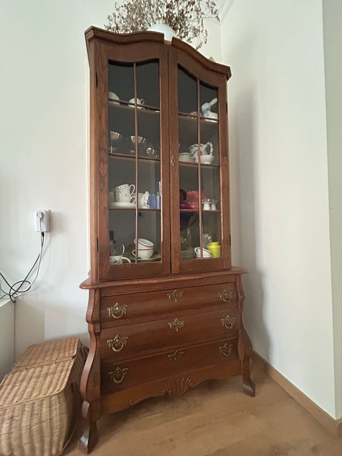 Kast Vitrinekast, Huis en Inrichting, Kasten | Vitrinekasten, Ophalen, 50 tot 100 cm, Zo goed als nieuw, 150 tot 200 cm