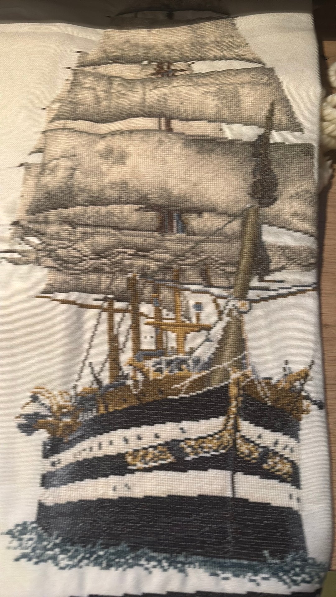 Sail Amsterdam - 1995 groot borduurwerk, Ophalen of Verzenden, Gebruikt, Borduurpakket