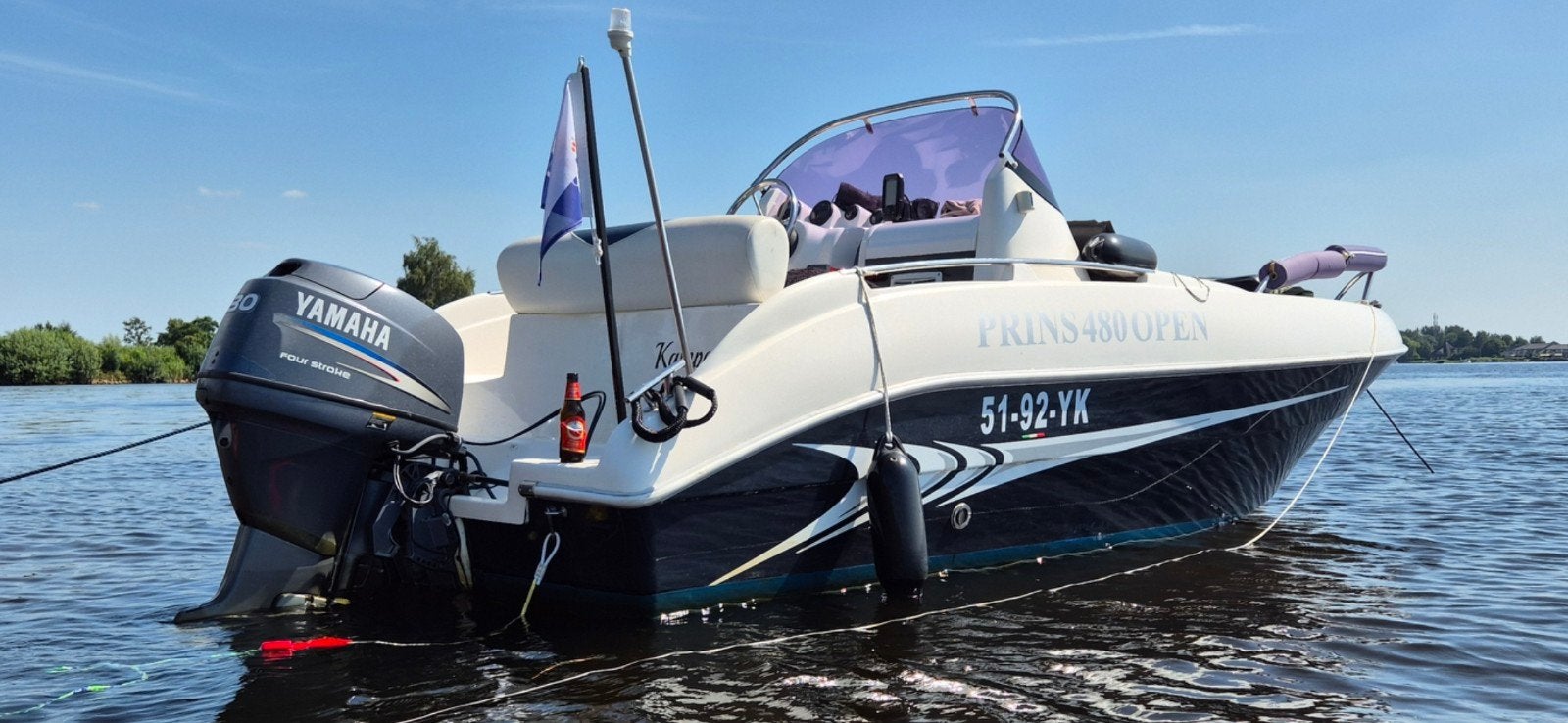 Schitterende consoleboot Prins 480 open, Watersport en Boten, Vis- en Consoleboten, Ophalen of Verzenden, Buitenboordmotor