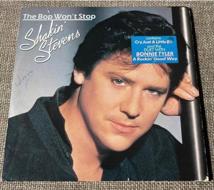 1. LP Shakin Stevens The Bop Won't Stop., Ophalen of Verzenden, Zo goed als nieuw, 12 inch, Wereldmuziek