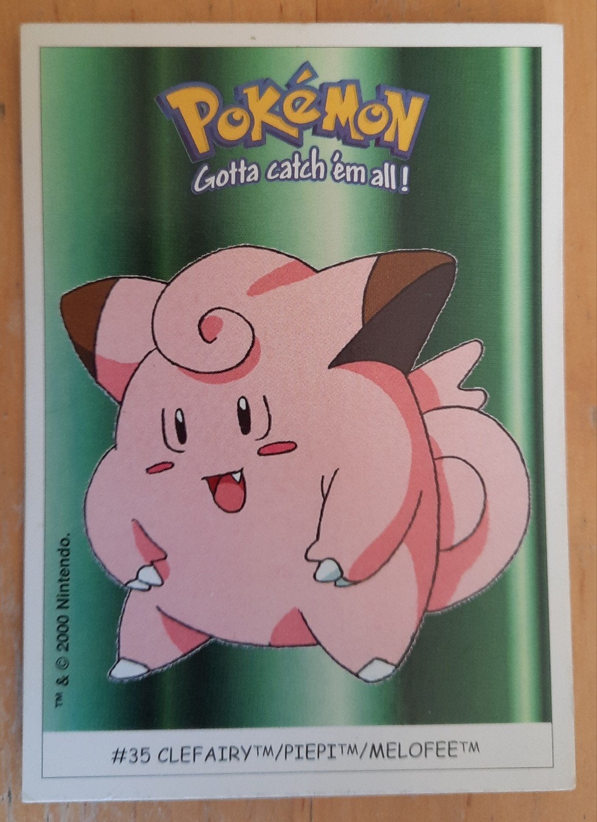 Pokémon Dunkin Boomer Sticker #35 Clefairy/Piepi/Melofee, Ophalen of Verzenden, Nieuw