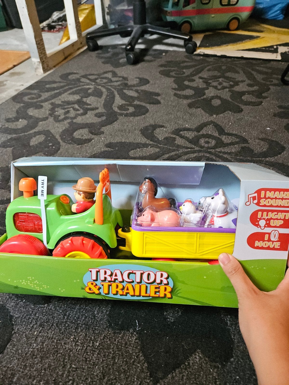 Tractor & Trailer met Dieren - Geluid, Licht & Beweging, Ophalen, Nieuw
