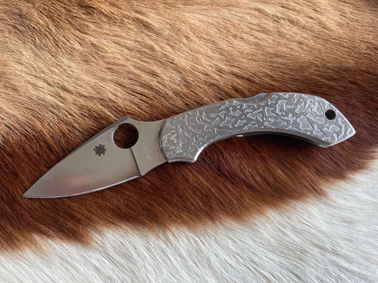 Spyderco Dragonfly Etched, Ophalen of Verzenden, Landmacht, Mes of Dolk