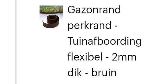 Borderrand nieuw op rol 18 m x 14 cm bruin, Tuin en Terras, Bielzen en Borders, Kunststof, Ophalen of Verzenden, Minder dan 25 cm