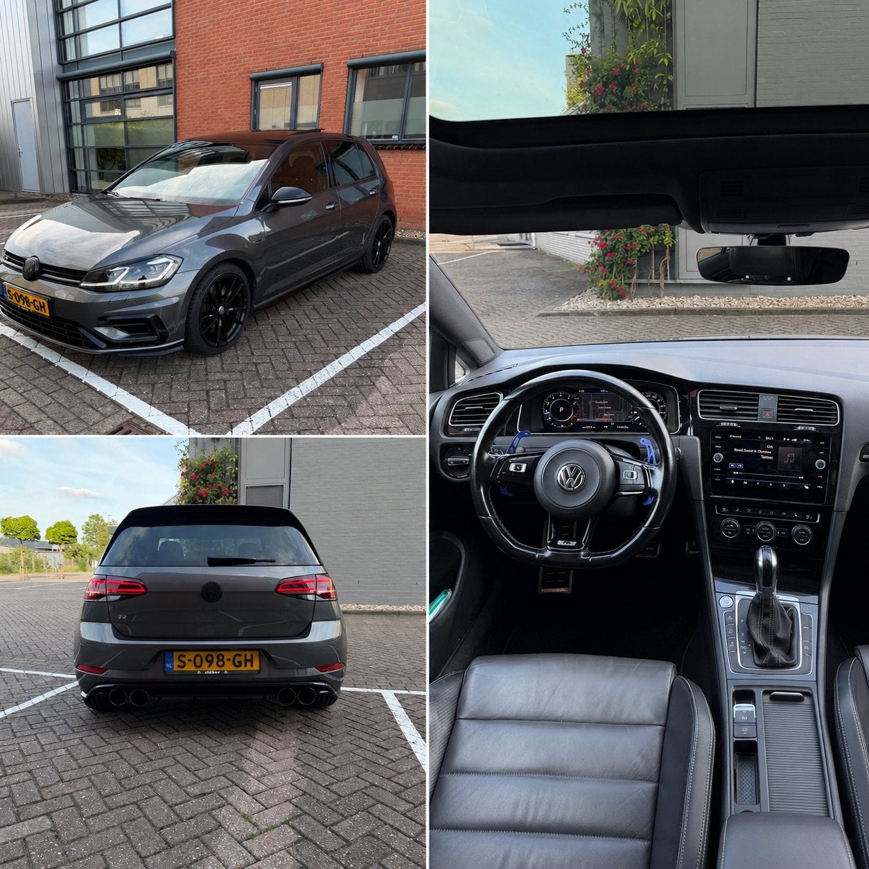 Golf 7.5 R DSG7 310PK | Pano | Virtual | Keyless, Automaat, Parkeerassistent, Zwart, 4 cilinders