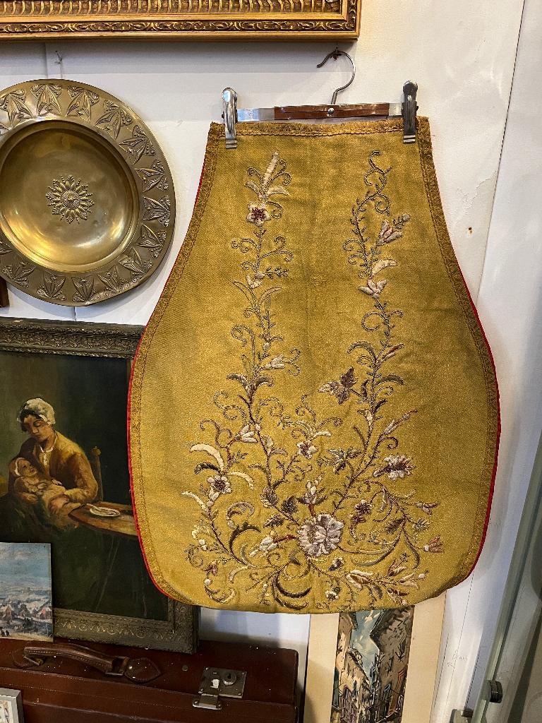 Prachtig onderdeel van een kazuifel, borduurwerk, handwerk, Ophalen of Verzenden