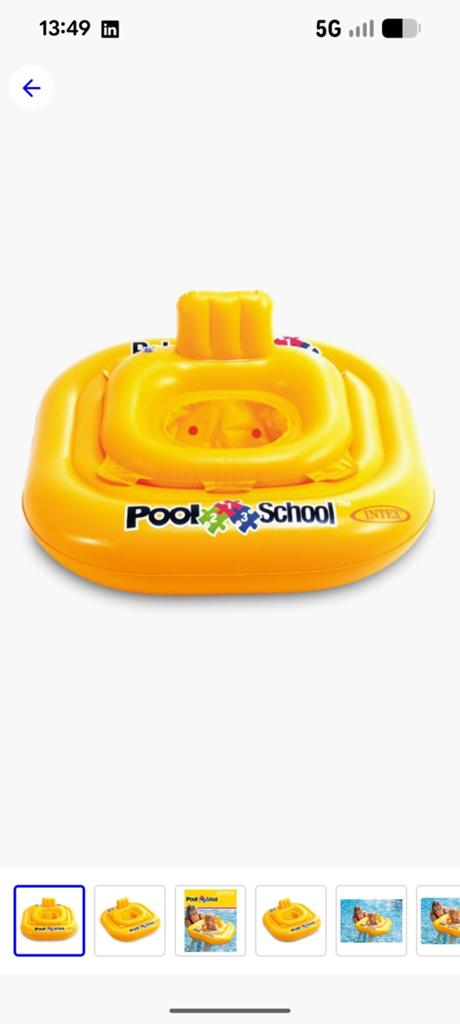 Baby zwemband - Intex Pool School Deluxe+ 4 zwemluiers, Ophalen, Zo goed als nieuw