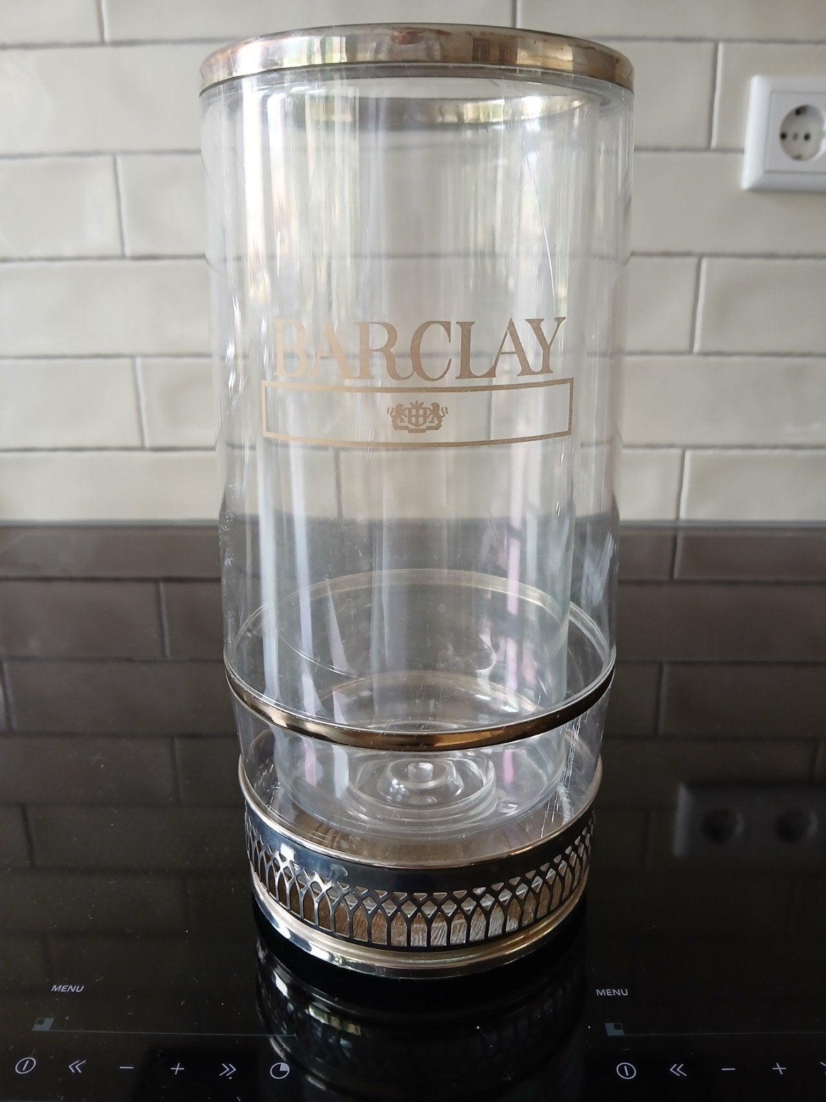 Barclay whiskeycooler met verzilverde basis en rand, Ophalen of Verzenden, Overige gebieden, Overige typen