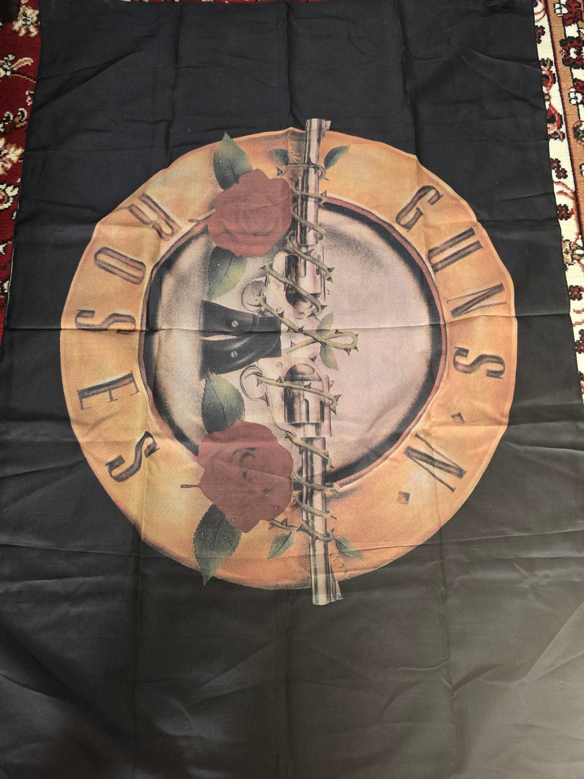 Guns N' Roses Vlag/Wandkleed - Klassiek Logo, Ophalen of Verzenden, Gebruikt