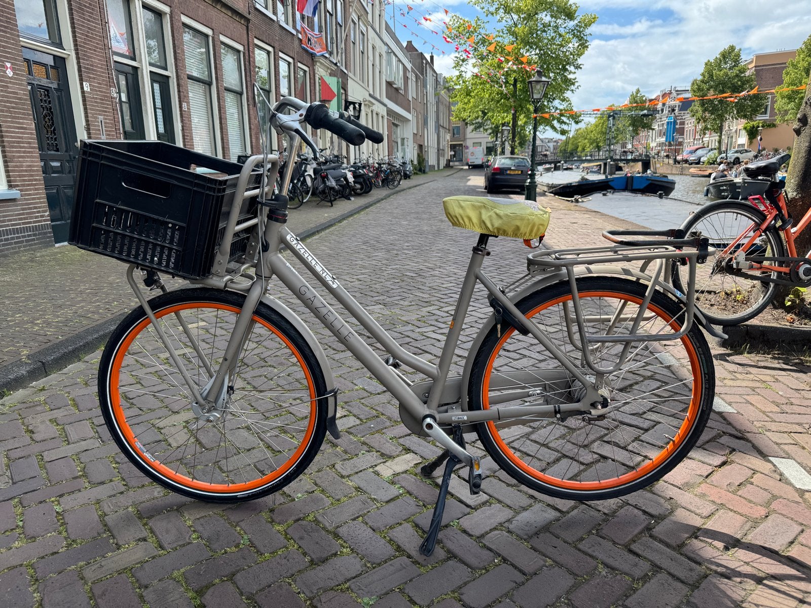 Gazelle Puur NL Transportfiets, 28 Zoll, 5 Versnellingen, Fietsen en Brommers, Ophalen, Terugtraprem, Gebruikt, Versnellingen