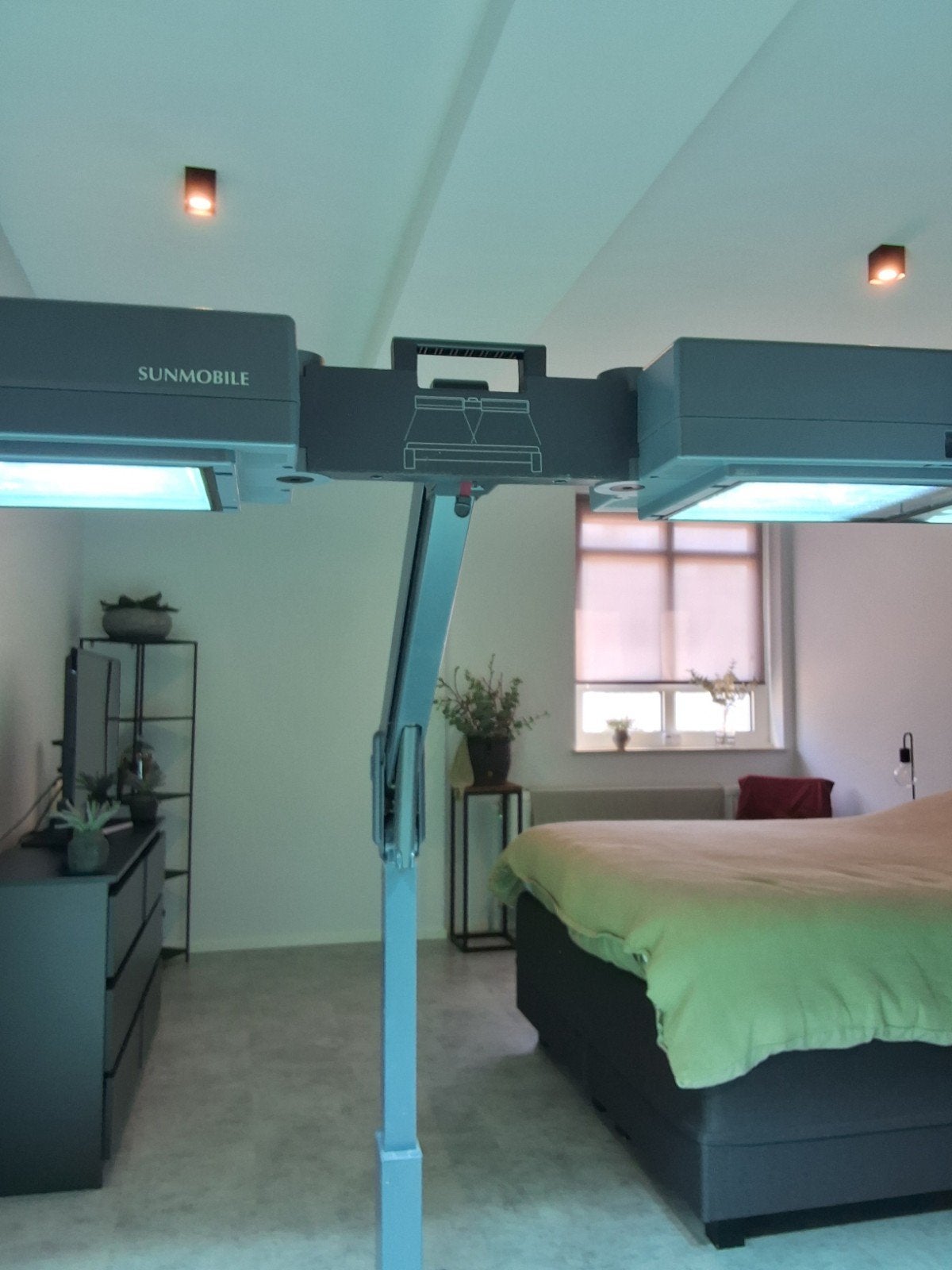 Philips Sunmobile HB 861 Zonnebank - Zo goed als nieuw, Ophalen, Zo goed als nieuw, Zonnebank enkelzijdig, Minder dan 10 lampen
