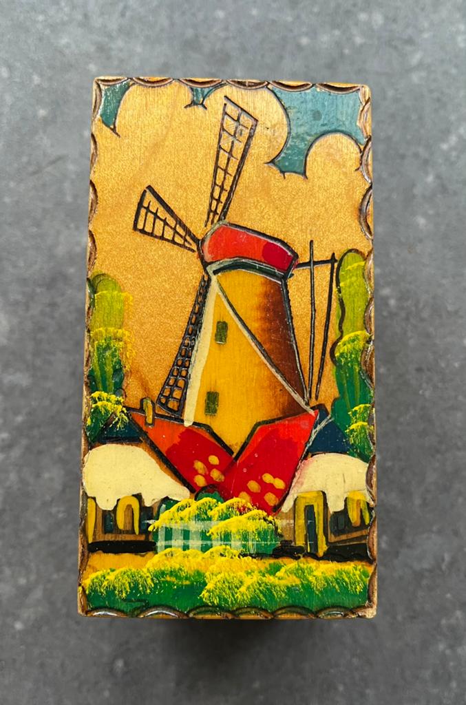 2 houten speelkaarten doosjes, Ophalen of Verzenden, Gebruikt