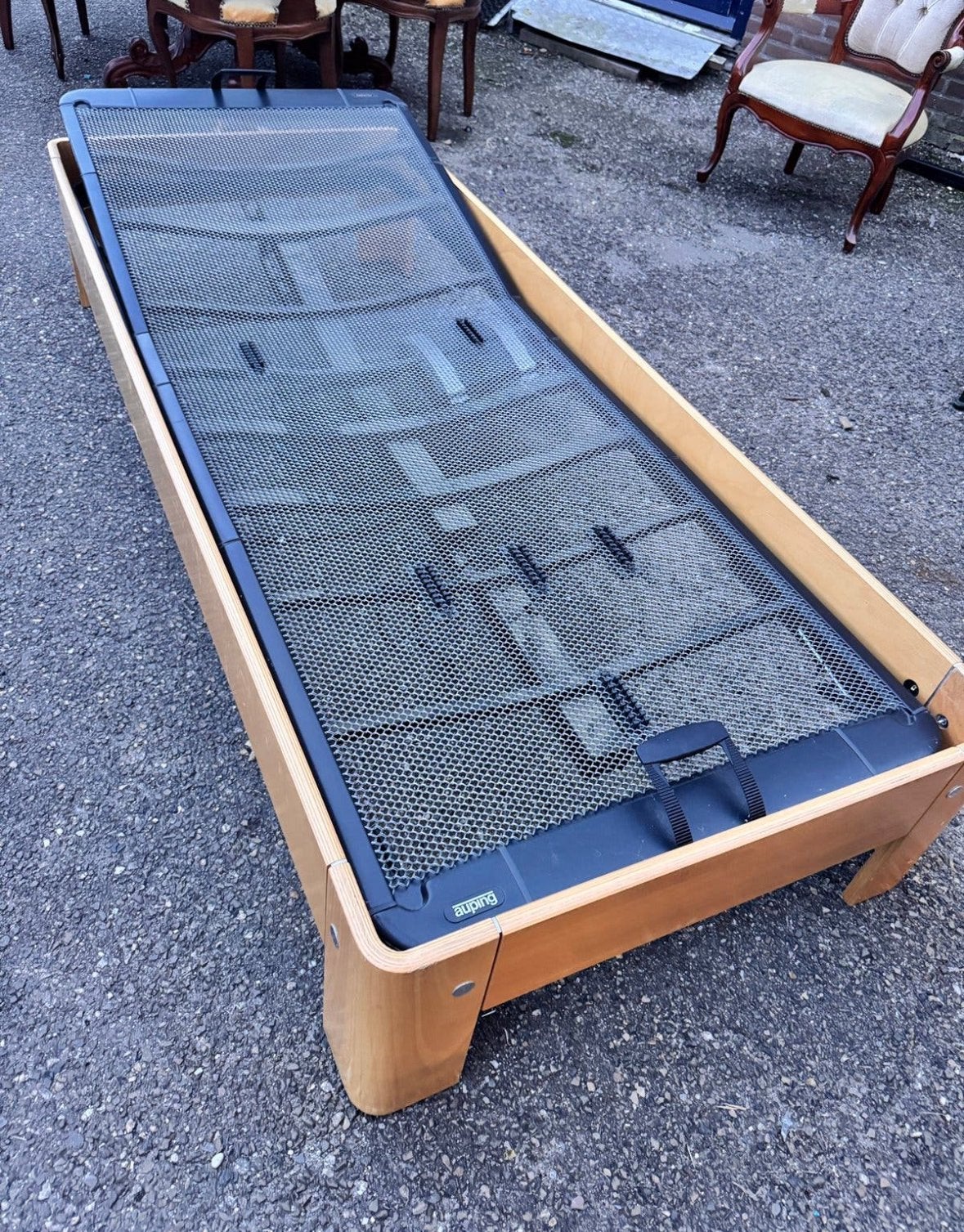 Beuken Auping Auronde bed elektrisch verstelbaar 80x200 cm, Huis en Inrichting, Verstelbaar, Eenpersoons, Ophalen of Verzenden