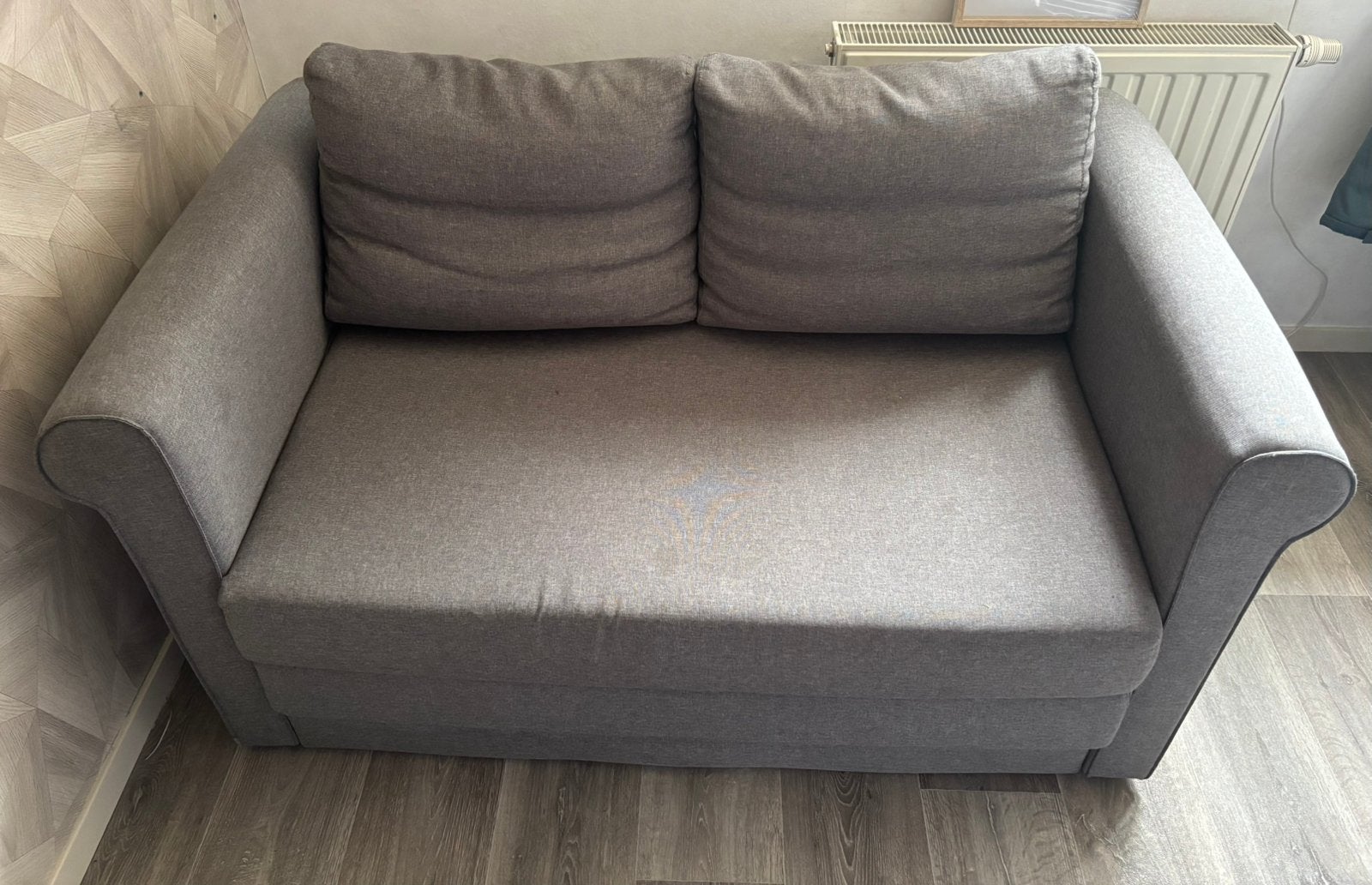 Slaapbank, Ophalen, Tweepersoons, Zo goed als nieuw, 80 cm