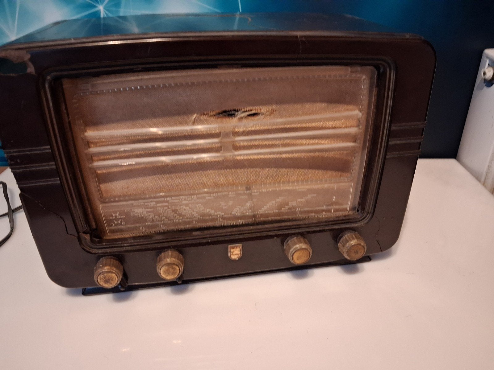 Vintage Philips buizenradio  Niet werkend, Ophalen of Verzenden, Niet werkend, Radio