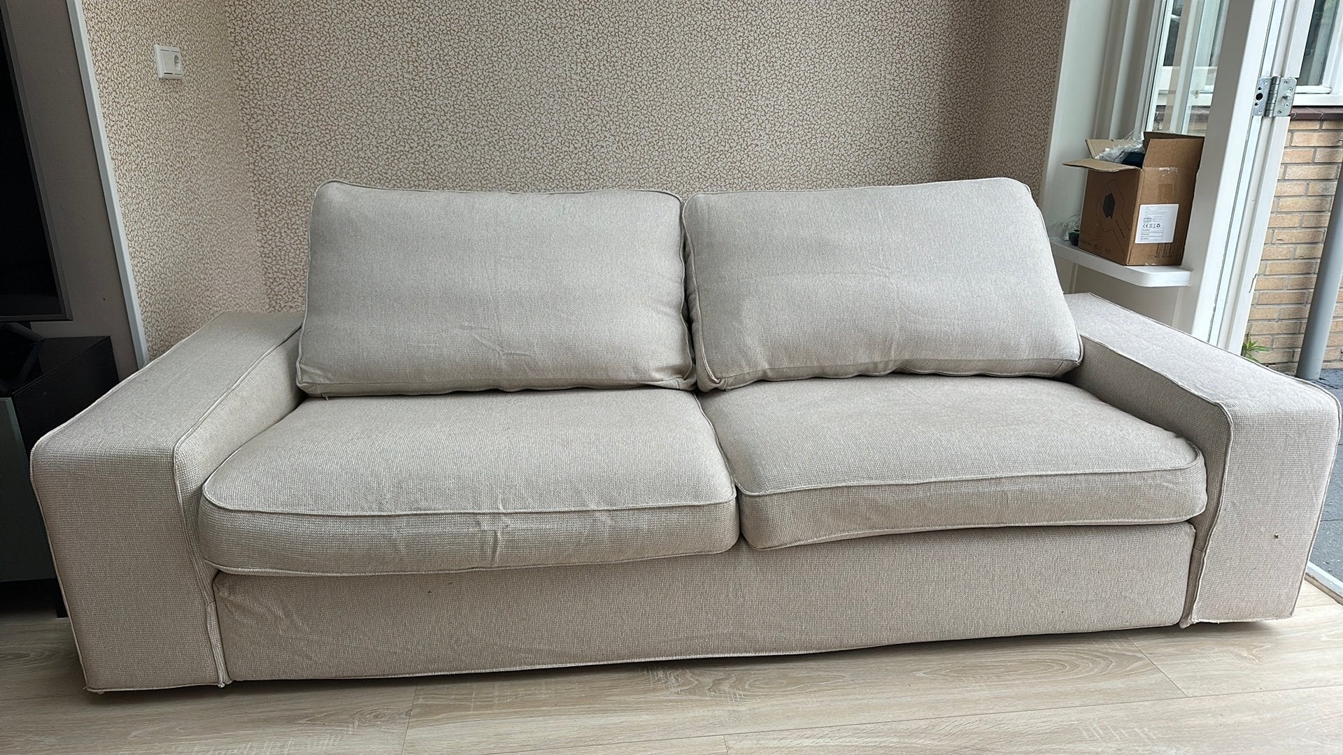 Goed onderhouden IKEA Kivik bank - 228x95 cm, Huis en Inrichting, Banken | Bankstellen, Ophalen, Gebruikt, Driepersoons, 75 tot 100 cm