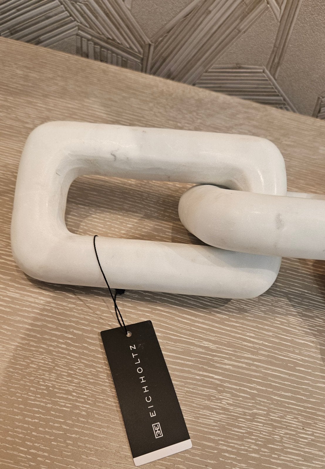 EICHHOLTZ NIEUW Salda Decoratie Object Wit Marmer, Overige stijlen, Nieuw, Ophalen of Verzenden, Natuurlijk materiaal