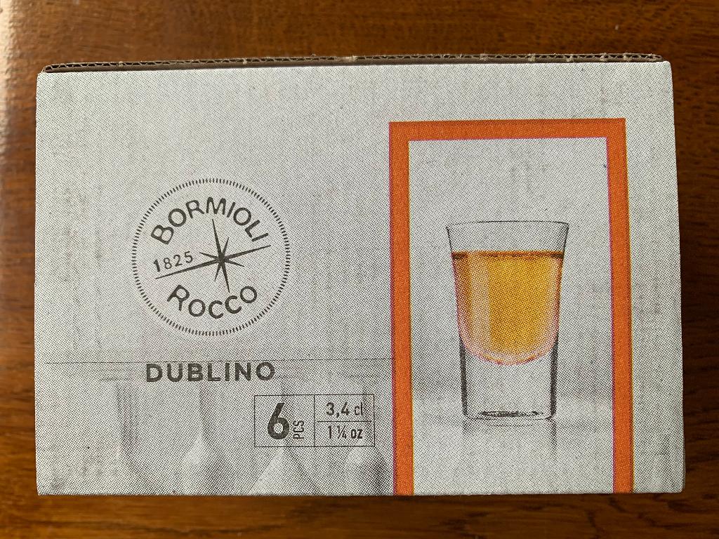 6 Borrel Glaasjes "Bormioli Rocco Dublino" Nieuw in Doos, Verzamelen, Glas en Borrelglaasjes, Ophalen of Verzenden, Nieuw, Bierglas
