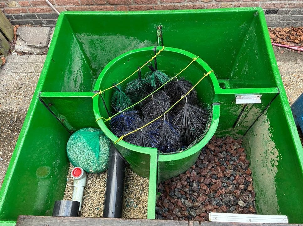 Meerkamerfilter met vortex en filtermateriaal, Ophalen