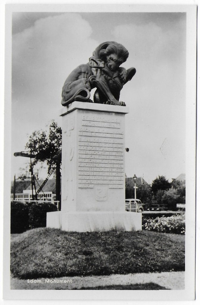 Edam Monument Ongelopen Ansichtkaart ( B6976 ), Ophalen of Verzenden, 1960 tot 1980, Ongelopen