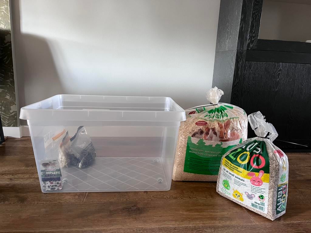 Hamsterkooi met veel toebehoren, Minder dan 60 cm, Kooi, Minder dan 75 cm, Ophalen of Verzenden