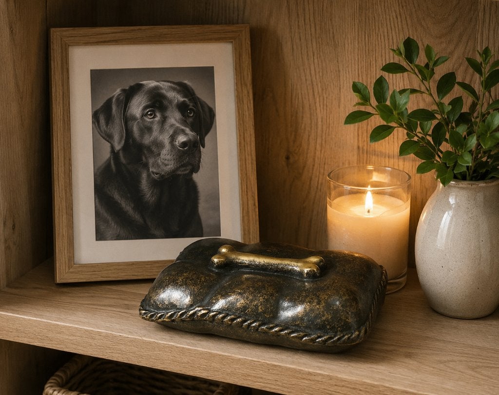 AS URN / HONDENKUSSEN / URN / dierenurn, Huis en tuin decoratie Marie, Nieuw, Info@huisentuindecoratiemarie.nl, Peize