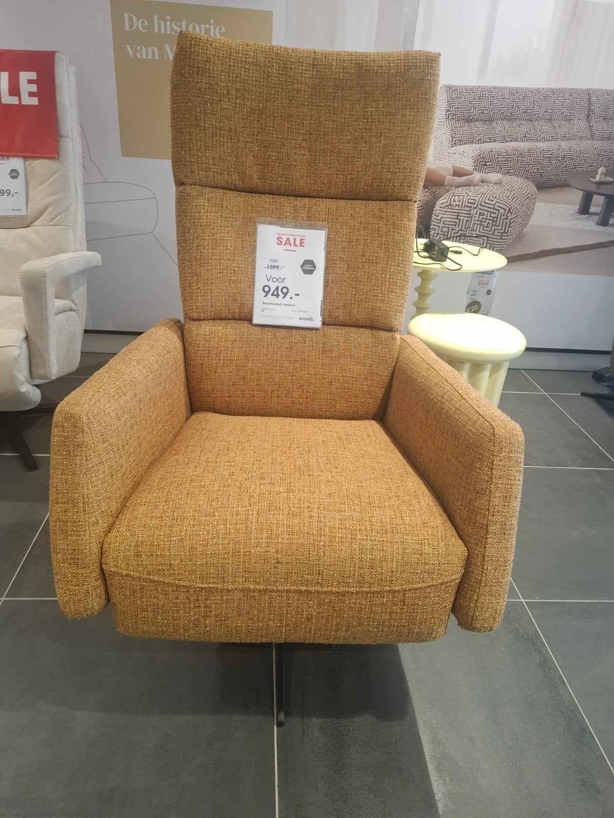 Oplaadbare Relaxfauteuil - Medium, Ophalen, 75 tot 100 cm, Zo goed als nieuw, 75 tot 100 cm