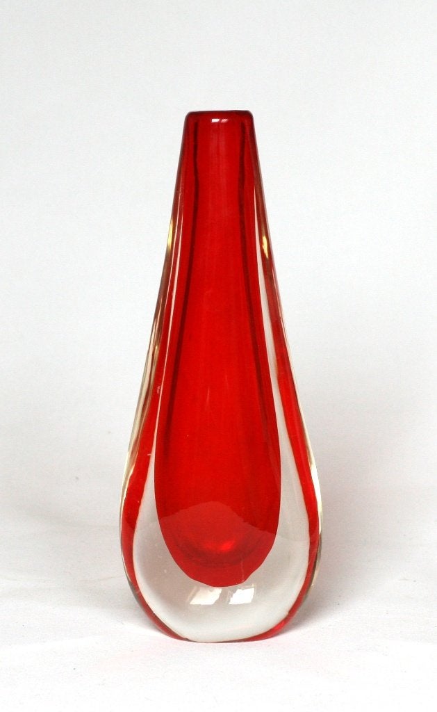 Murano Sommerso Druppelvaas, Ophalen of Verzenden, Huis en Inrichting