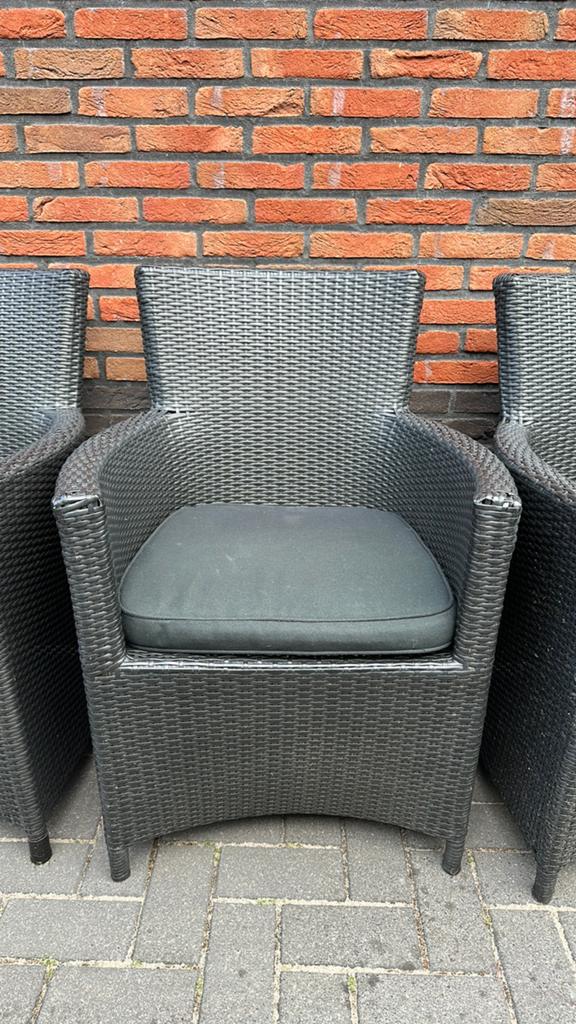 6 tuinstoelen met zitkussens - Brandon, Ophalen, Gebruikt, Wicker
