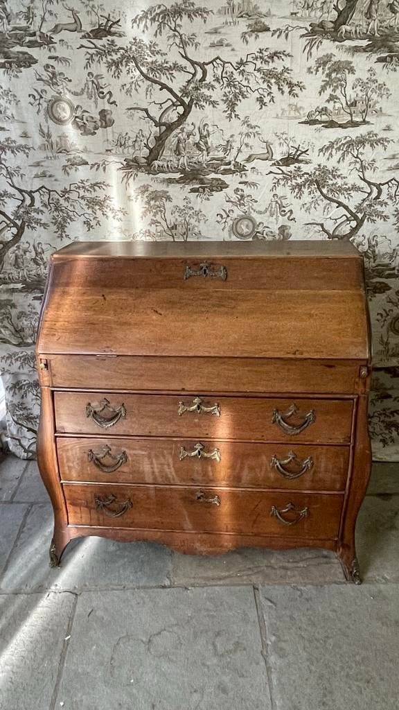 eikenhouten klepbureau Hollands Empire secretaire, Ophalen