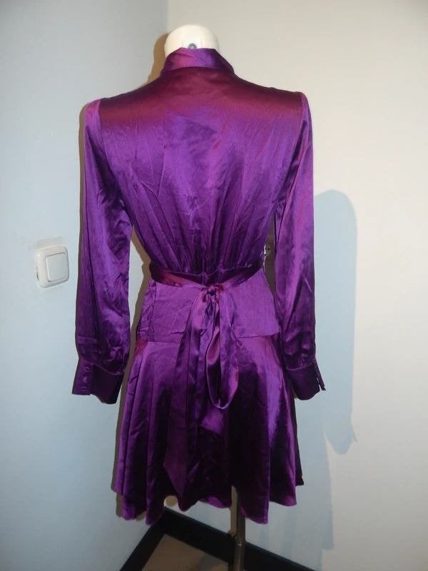 Dream Catcher Dreamcatcher zijde wrapdress paars M, Maat 38/40 (M), Verzenden, Paars, Zo goed als nieuw