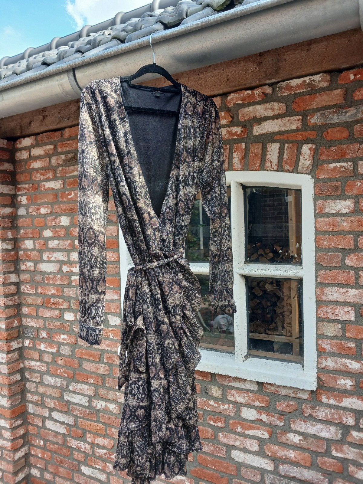 G-Maxx Overslagjurk Maat L - Trendy Print, Meerkleurig, Maat 42/44 (L), Ophalen of Verzenden, Onder de knie